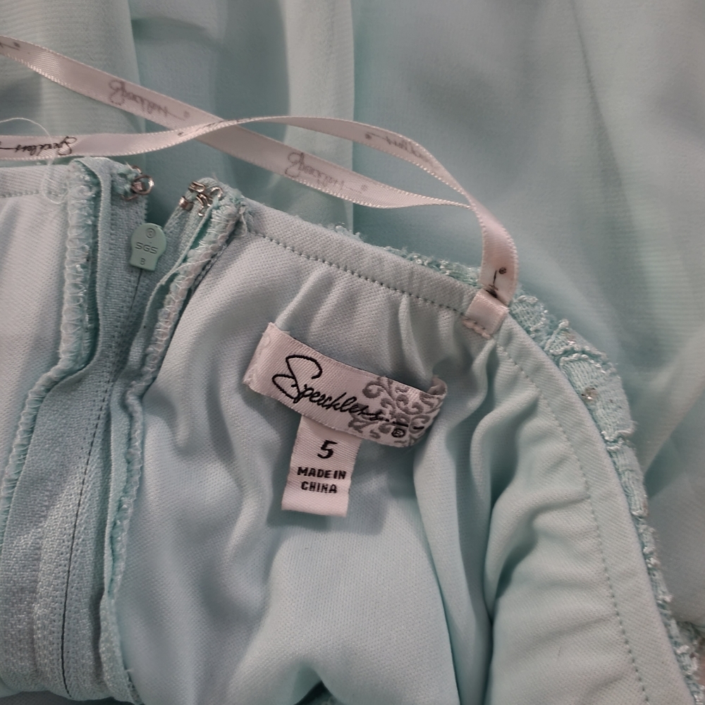 Speechless Beaded Rhinestones Chiffon Floral Lace Cocktail Mini Dress 3 Layered - Picture 7 of 8